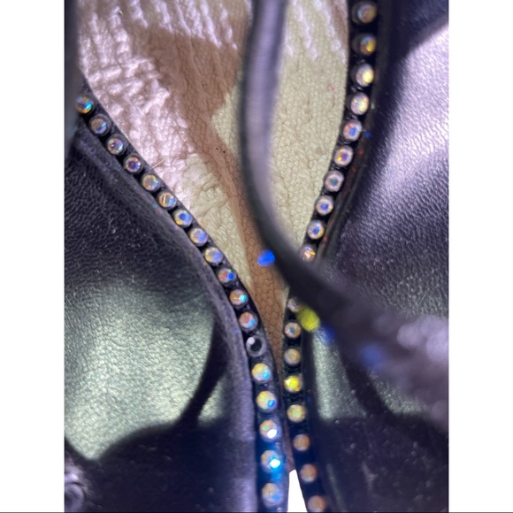 Wild Rose black Shoes 7.5 with Rhinestones good used condition. - Picture 6 of 8